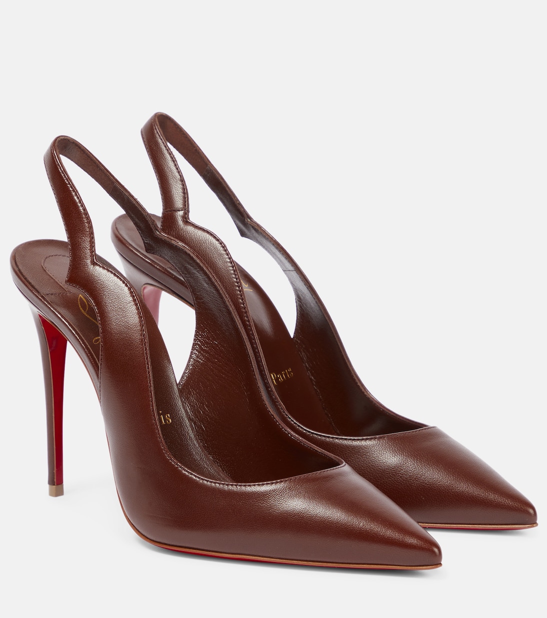 Nudes Slingback-Pumps Hot Chick aus Leder | Christian Louboutin