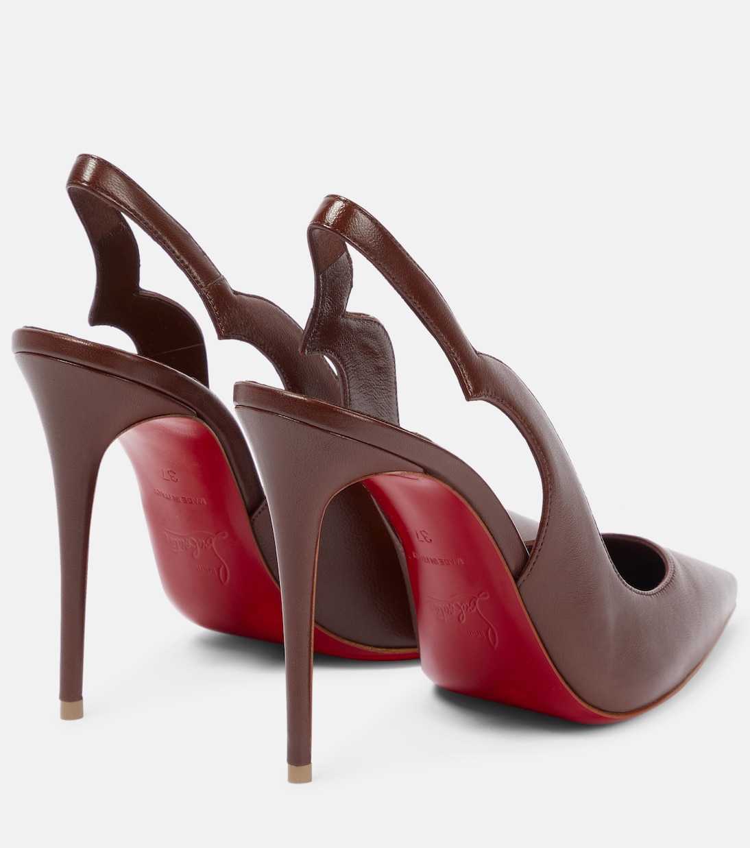 Nudes Slingback-Pumps Hot Chick aus Leder | Christian Louboutin