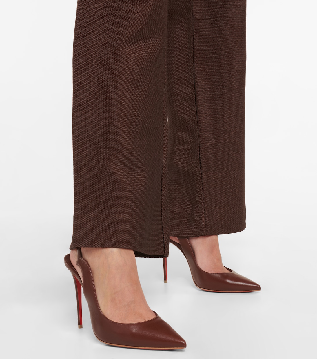 Nudes Slingback-Pumps Hot Chick aus Leder | Christian Louboutin