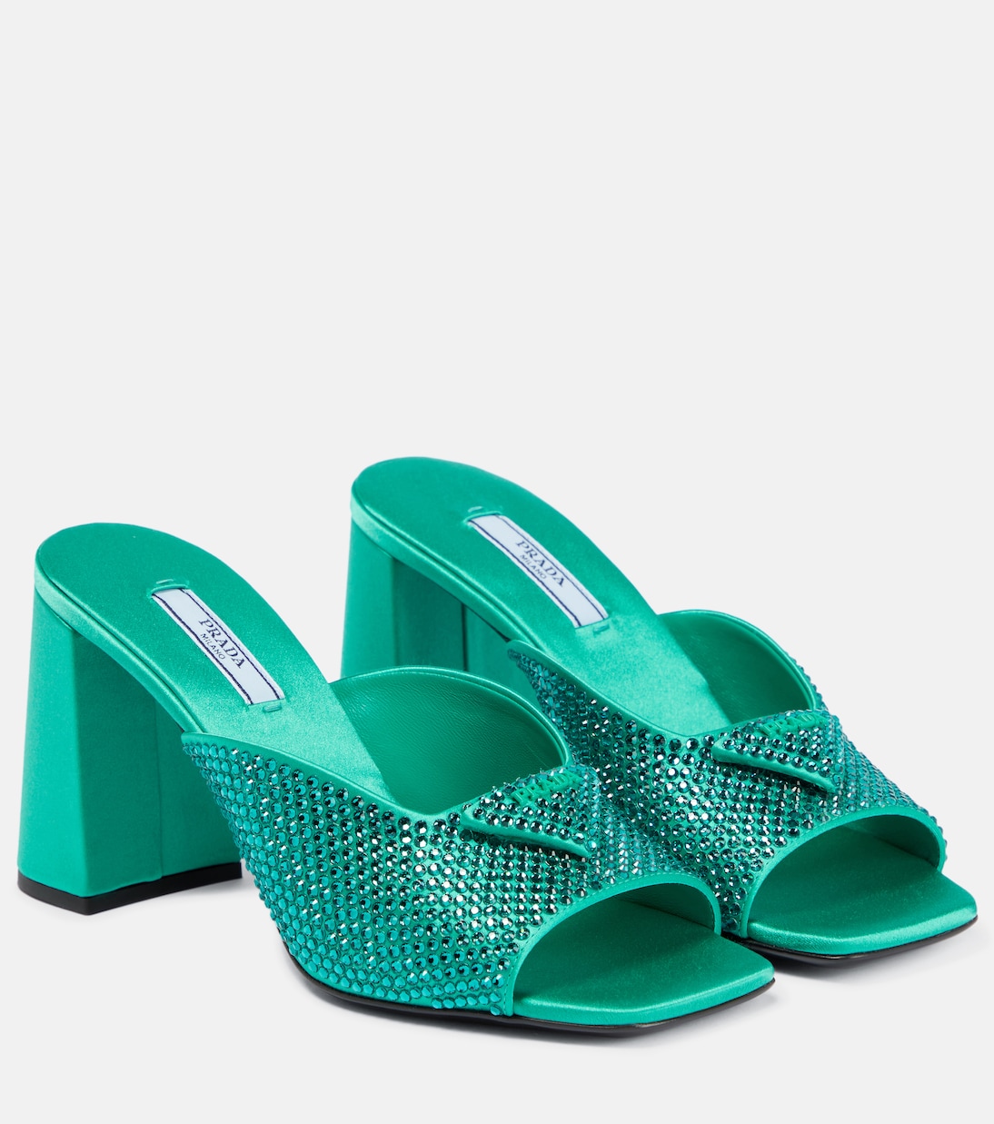 Verzierte Mules aus Satin | Prada