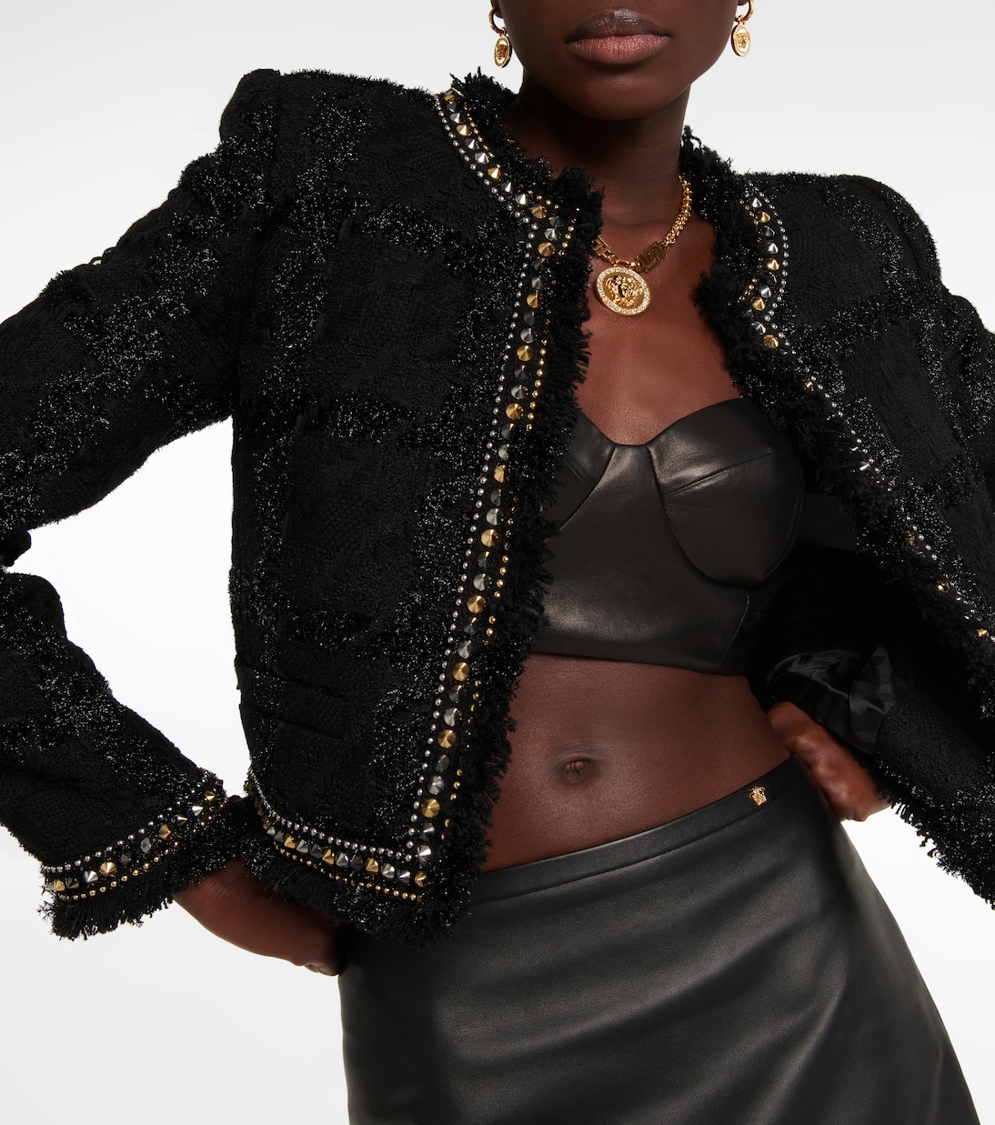 Verzierte Jacke aus Tweed | Versace