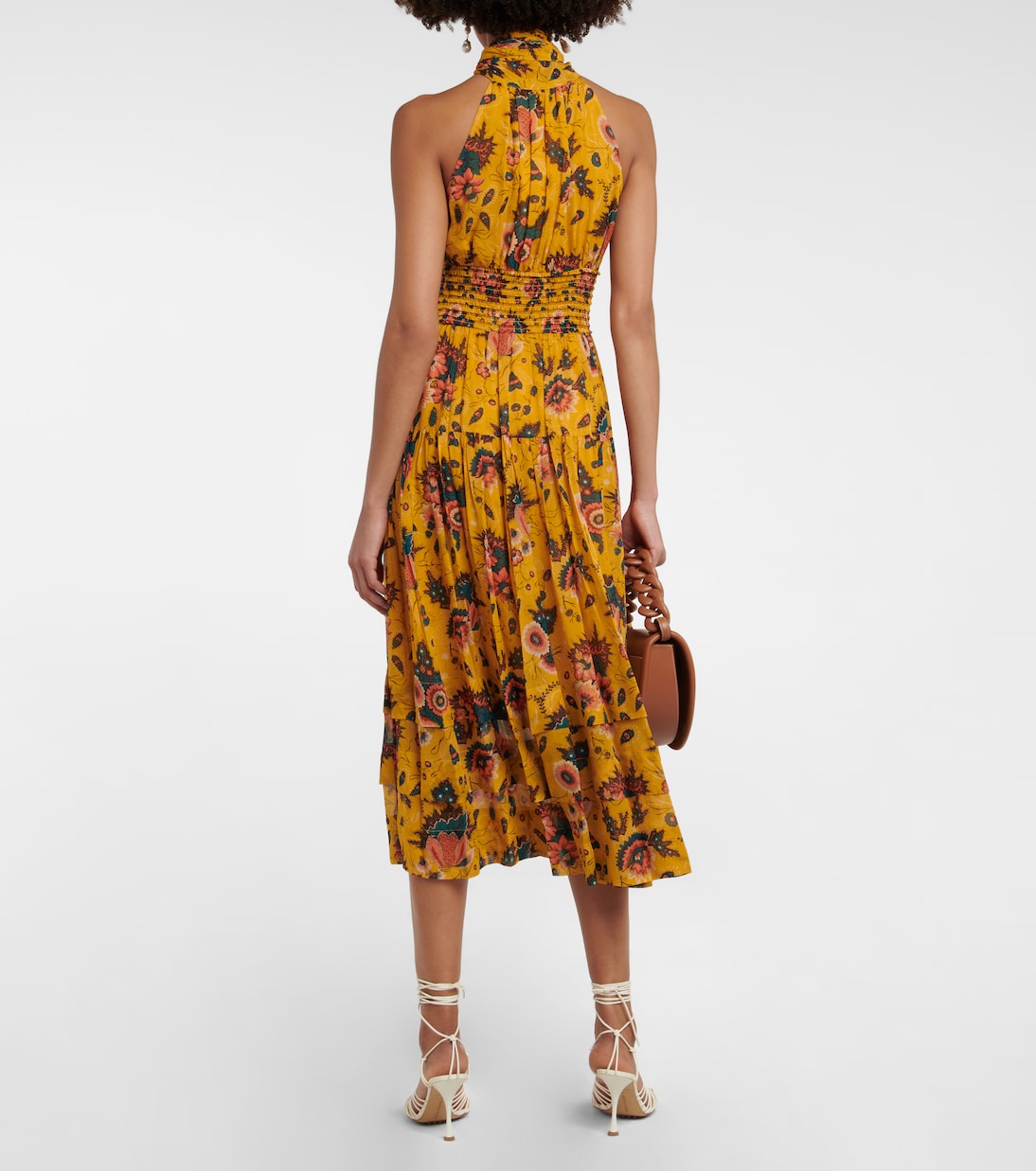 Vestido midi Maya de chifón de seda | Ulla Johnson