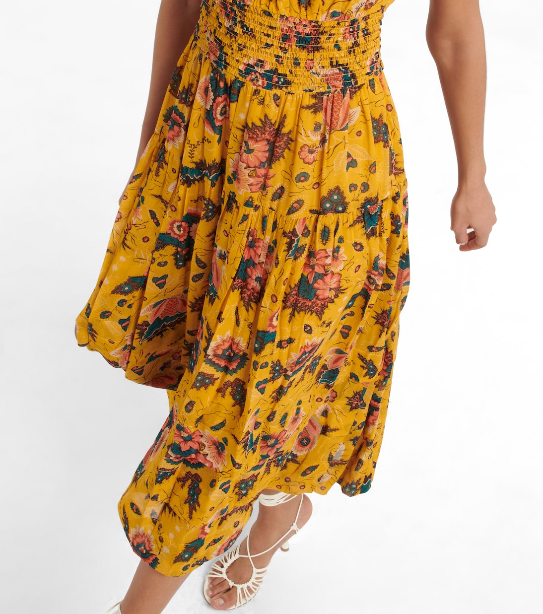 Vestido midi Maya de chifón de seda | Ulla Johnson