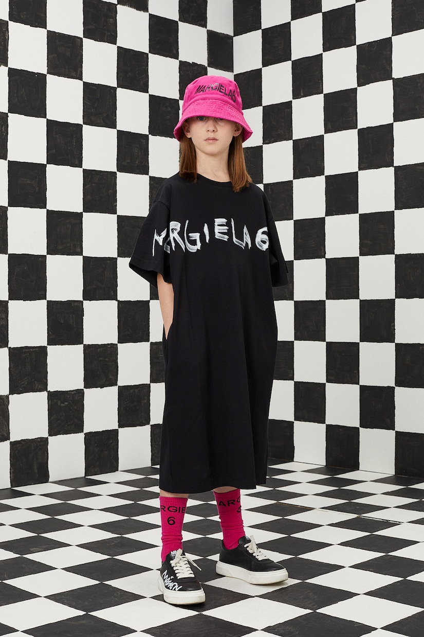 Abito in jersey di cotone con logo | MM6 Maison Margiela Kids