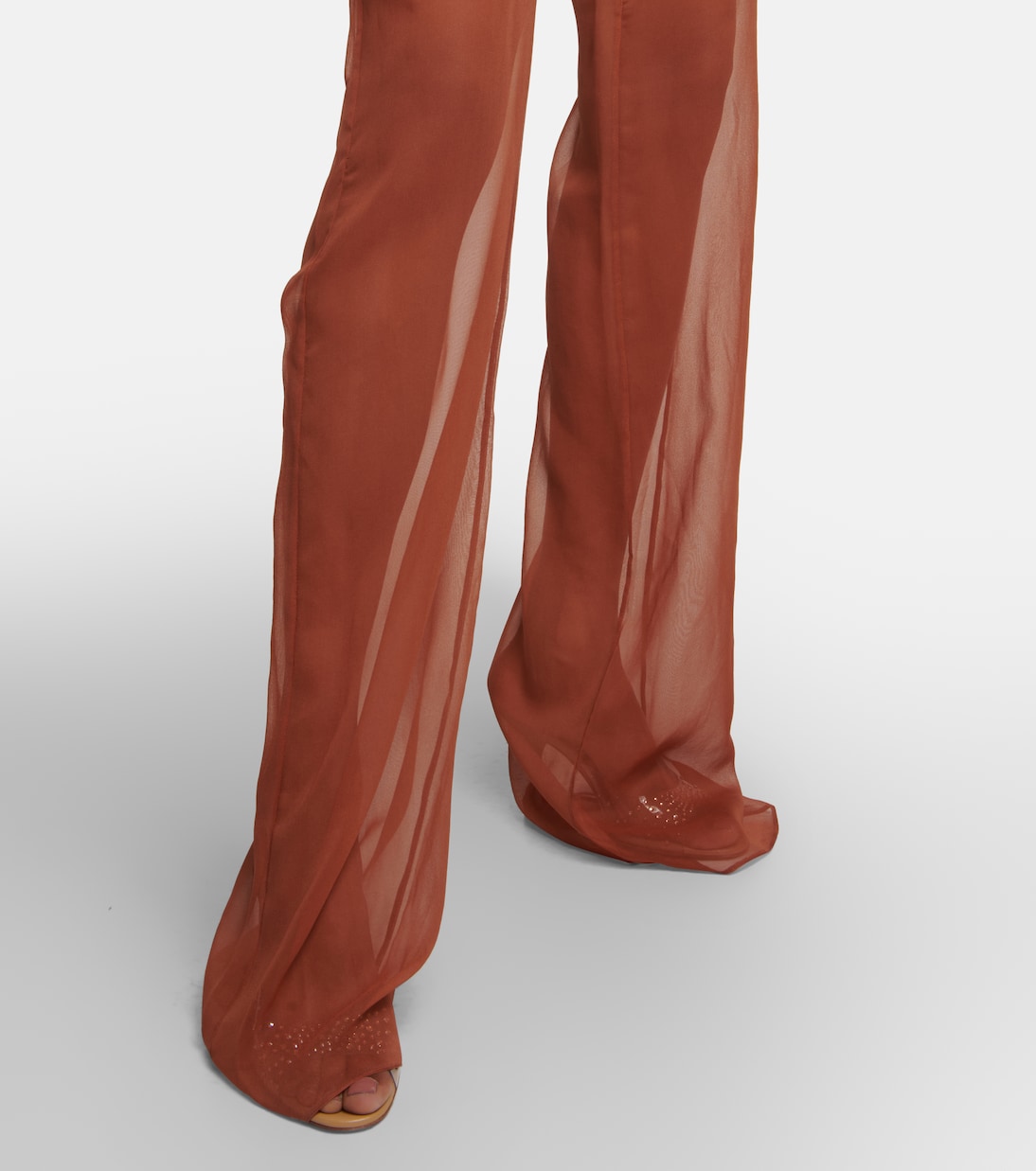 Pantalon ample à taille mi-haute en soie | Nensi Dojaka