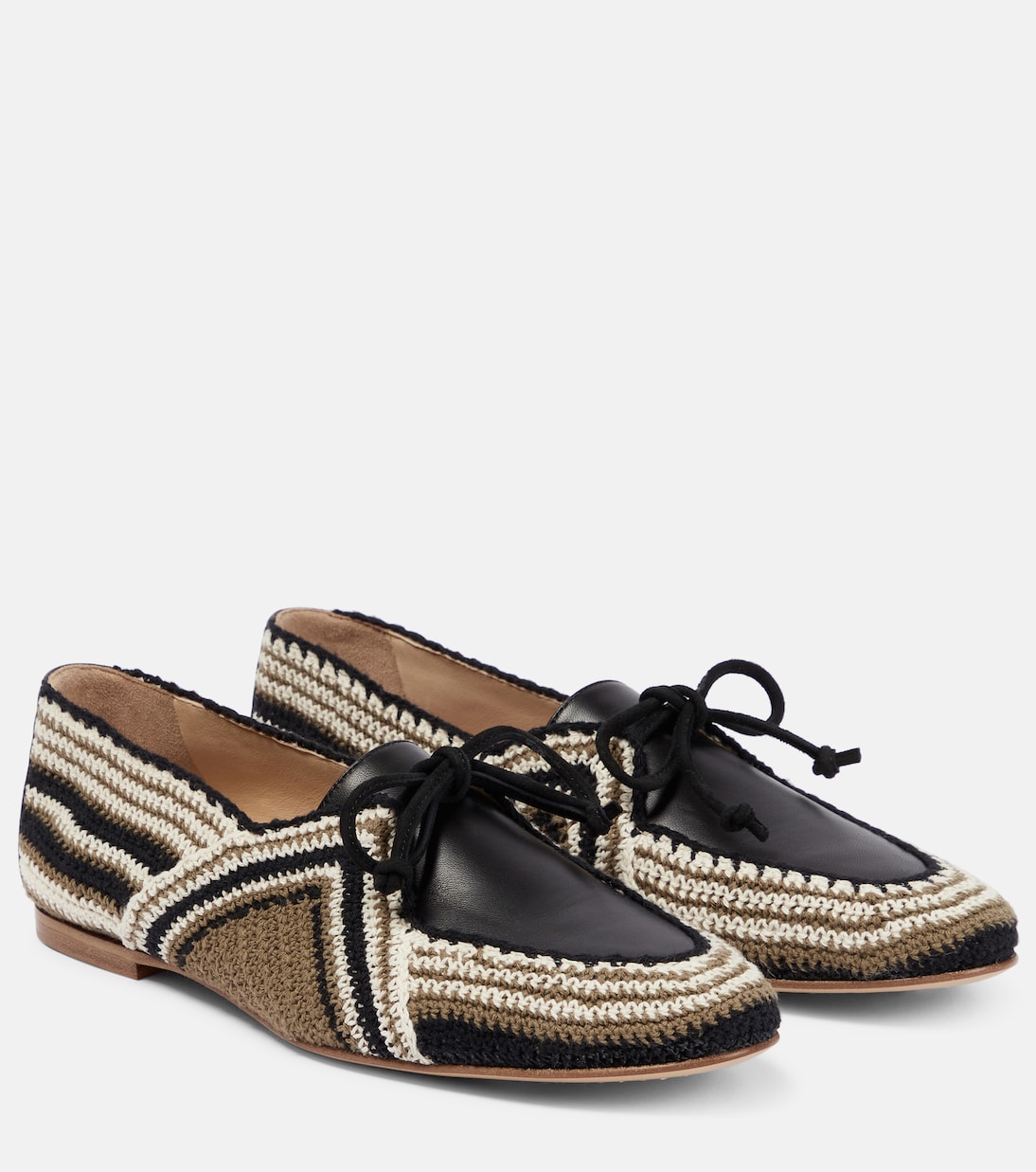 Hays leather-paneled crocheted loafers | Gabriela Hearst