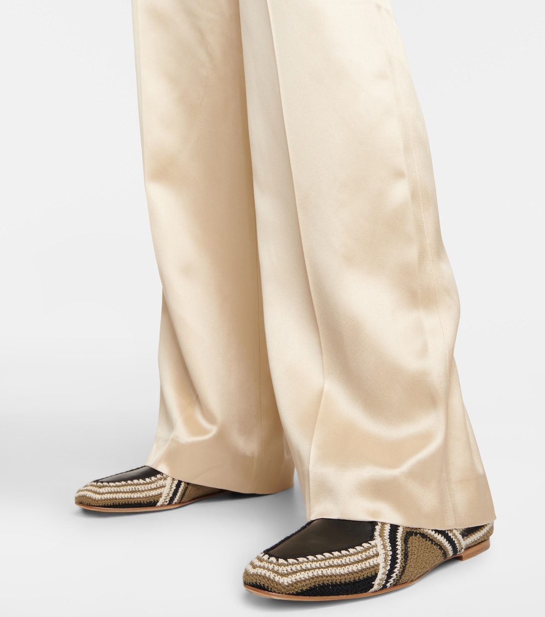 Hays leather-paneled crocheted loafers | Gabriela Hearst