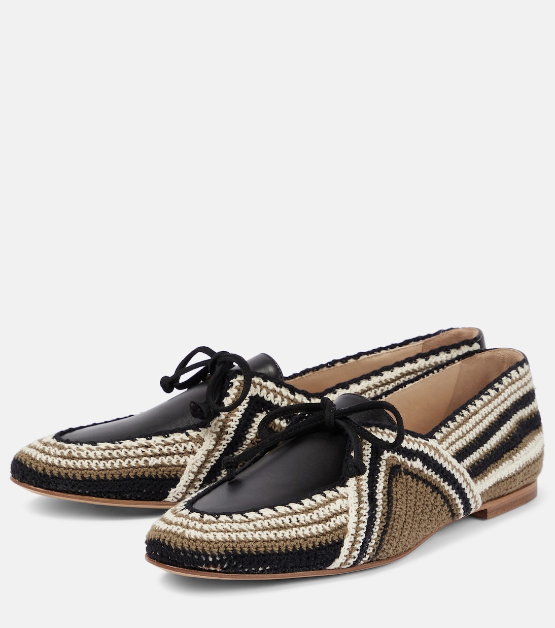 Hays leather-paneled crocheted loafers | Gabriela Hearst