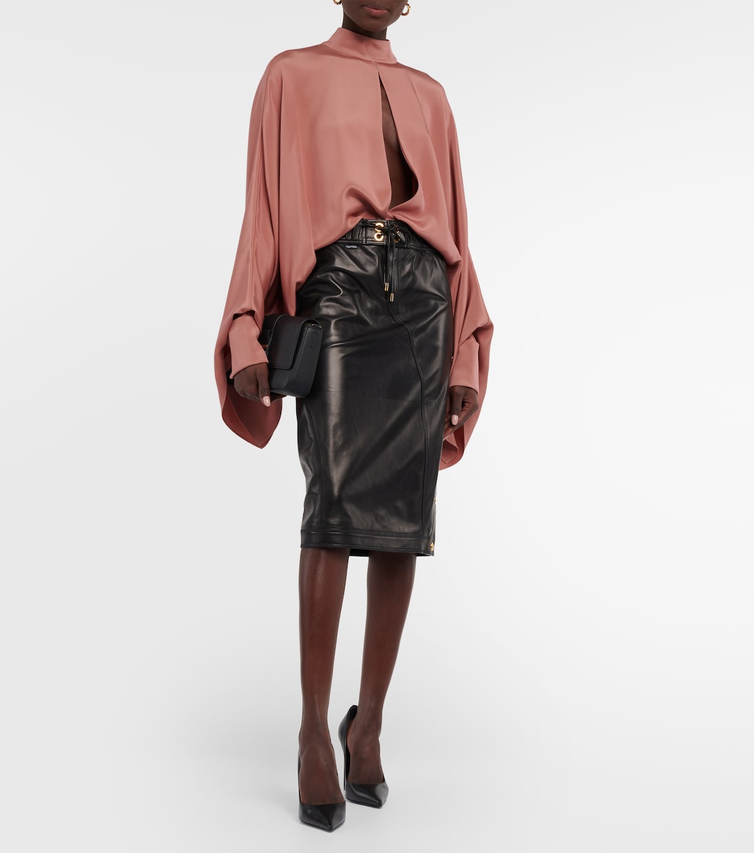 Falda midi de piel | Tom Ford