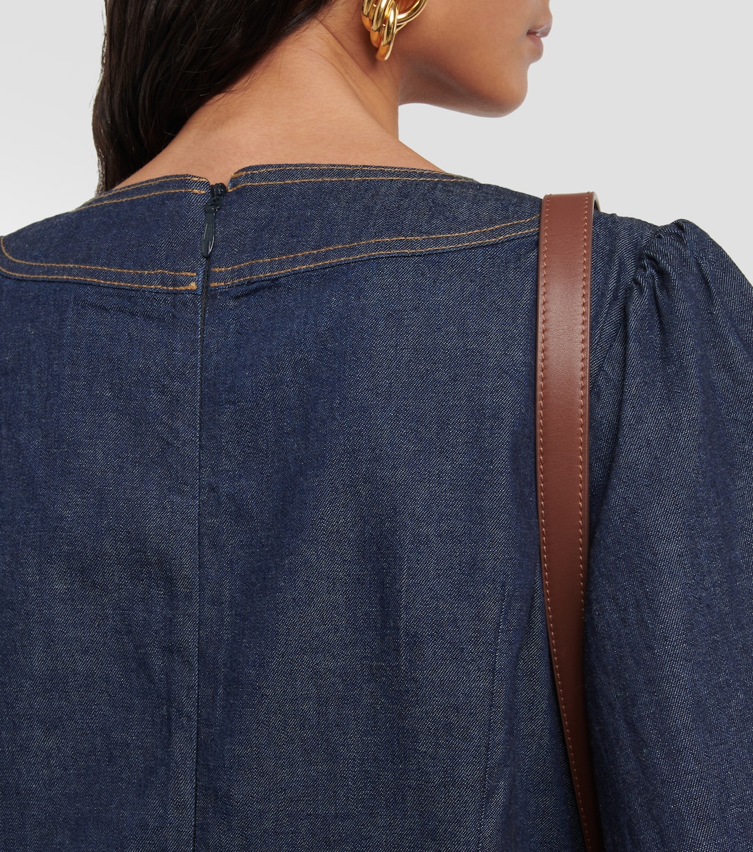 Devi lace-up denim minidress | Zimmermann