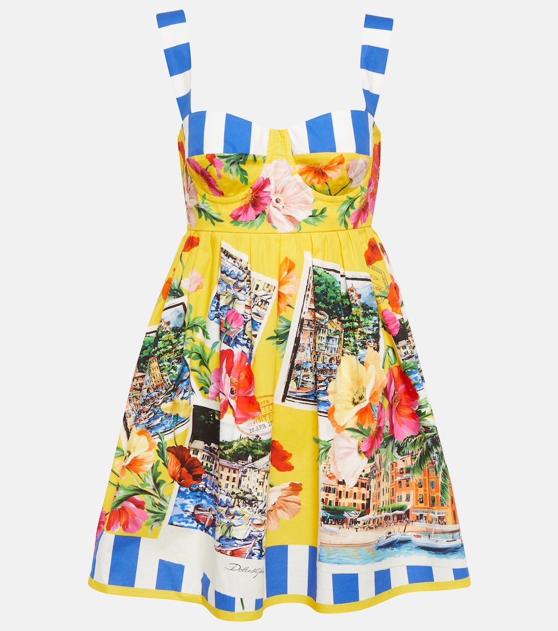 Portofino printed cotton minidress | Dolce&Gabbana