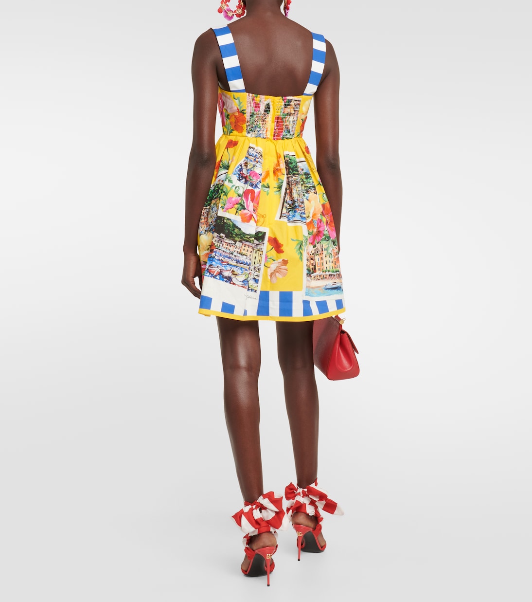 Portofino printed cotton minidress | Dolce&Gabbana