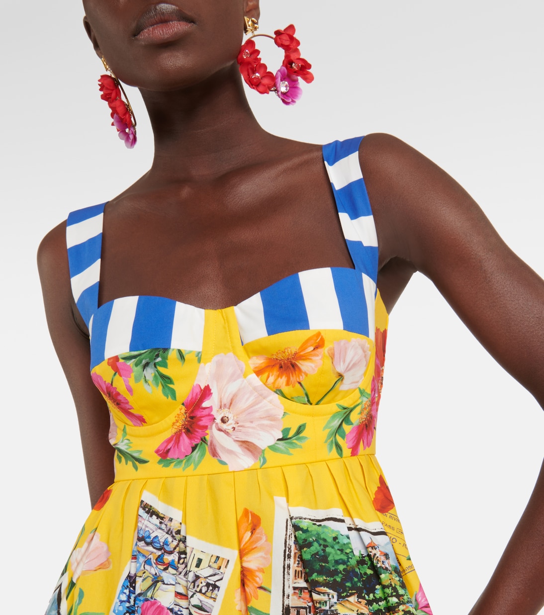 Portofino printed cotton minidress | Dolce&Gabbana