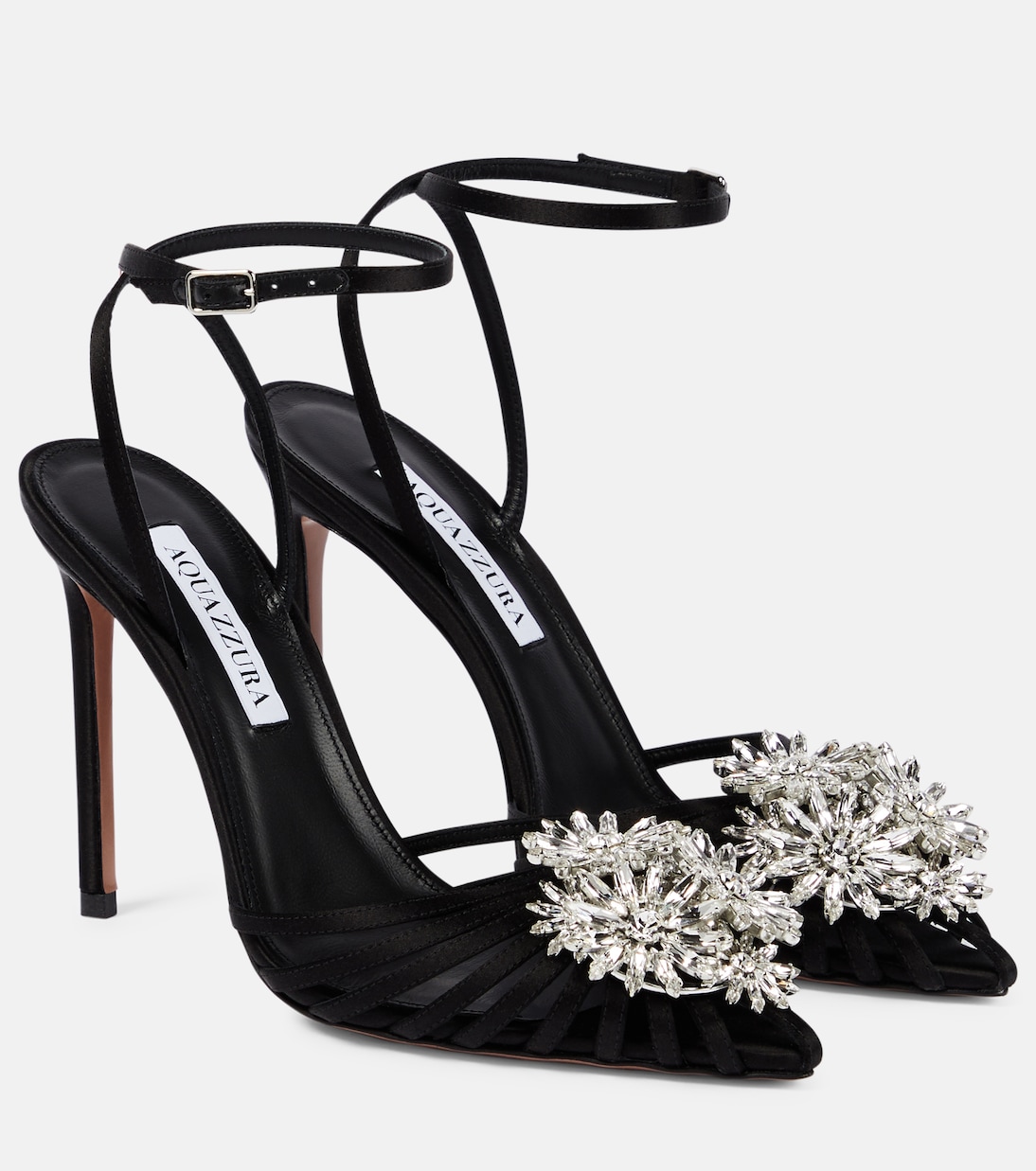 Escarpins Crystal Margarita a ornements en noir Aquazzura Mytheresa
