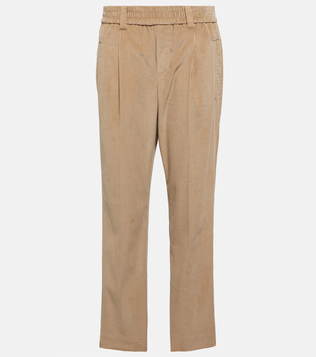 Pantaloni a vita media in velluto a coste | Brunello Cucinelli