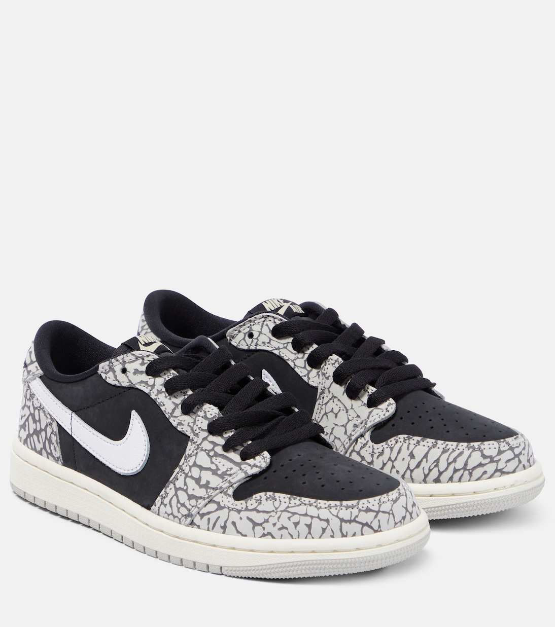 Air Jordan 1 Low leather sneakers in grey Nike Mytheresa