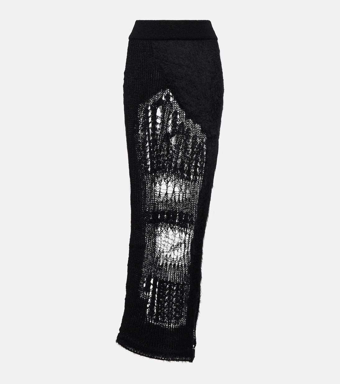Distressed mohair-blend maxi skirt | Rick Owens