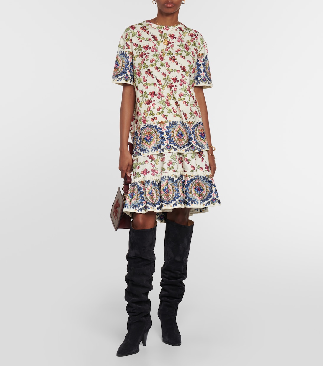 Minifalda de algodón estampada | Etro
