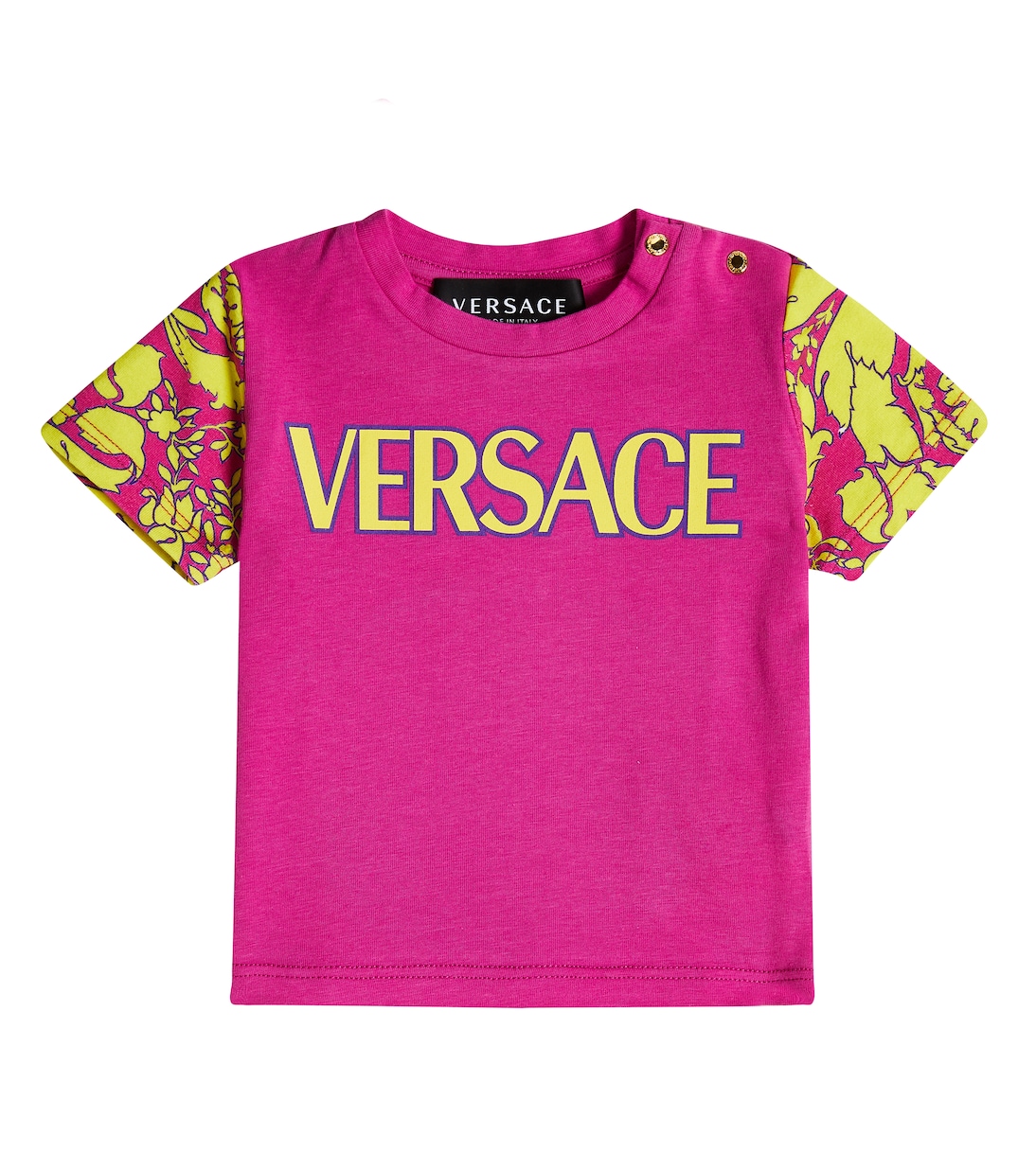 Baby Barocco Silhouette cotton-blend T-shirt | Versace Kids