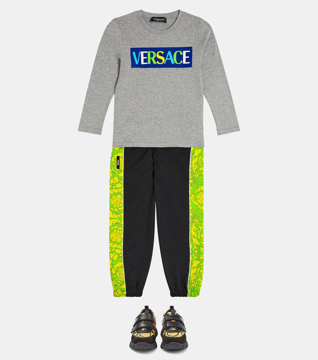 로고 코튼 저지 티셔츠 | Versace Kids