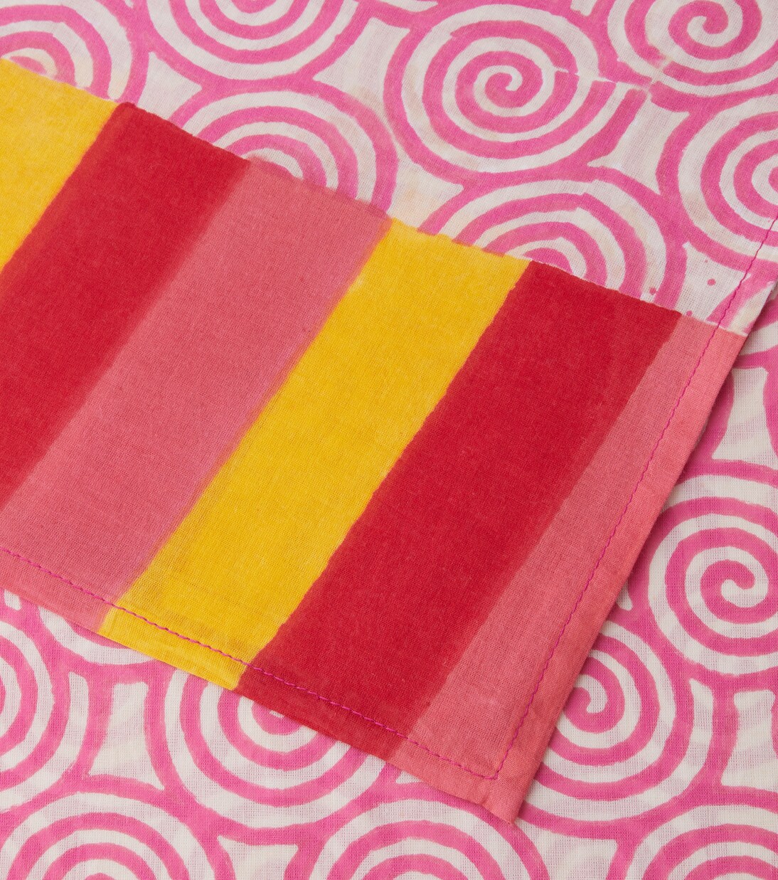 Camelia Magenta muslin beach towel | Lisa Corti
