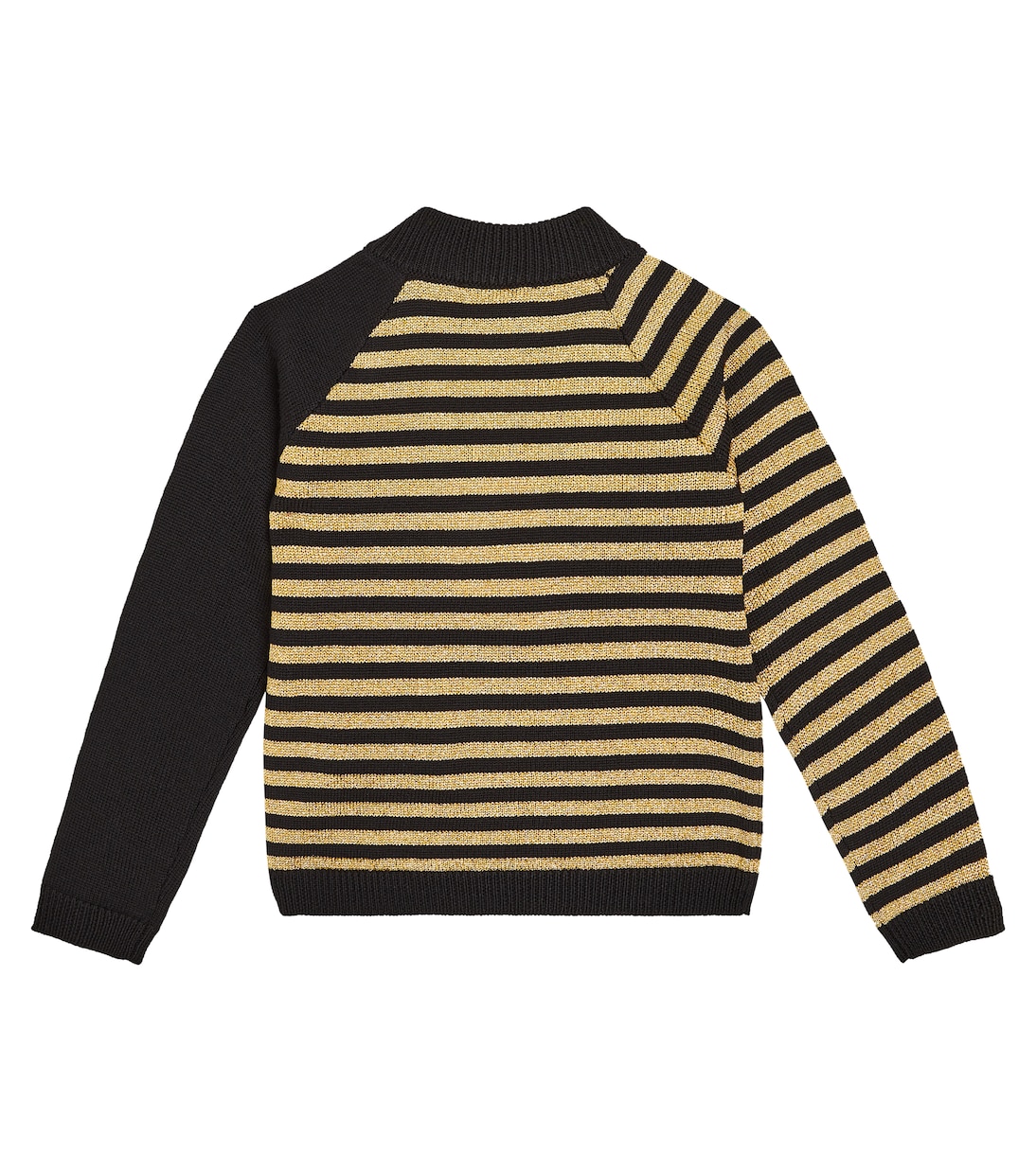 Jersey de mezcla de lana a rayas con logo | Balmain Kids