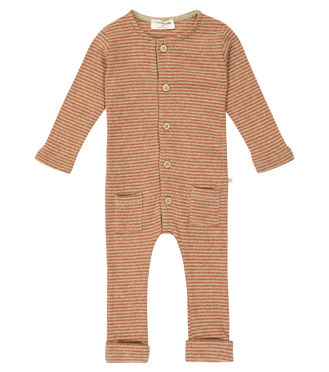 Baby - Tutina Zabar in misto cotone a righe | 1 + in the Family