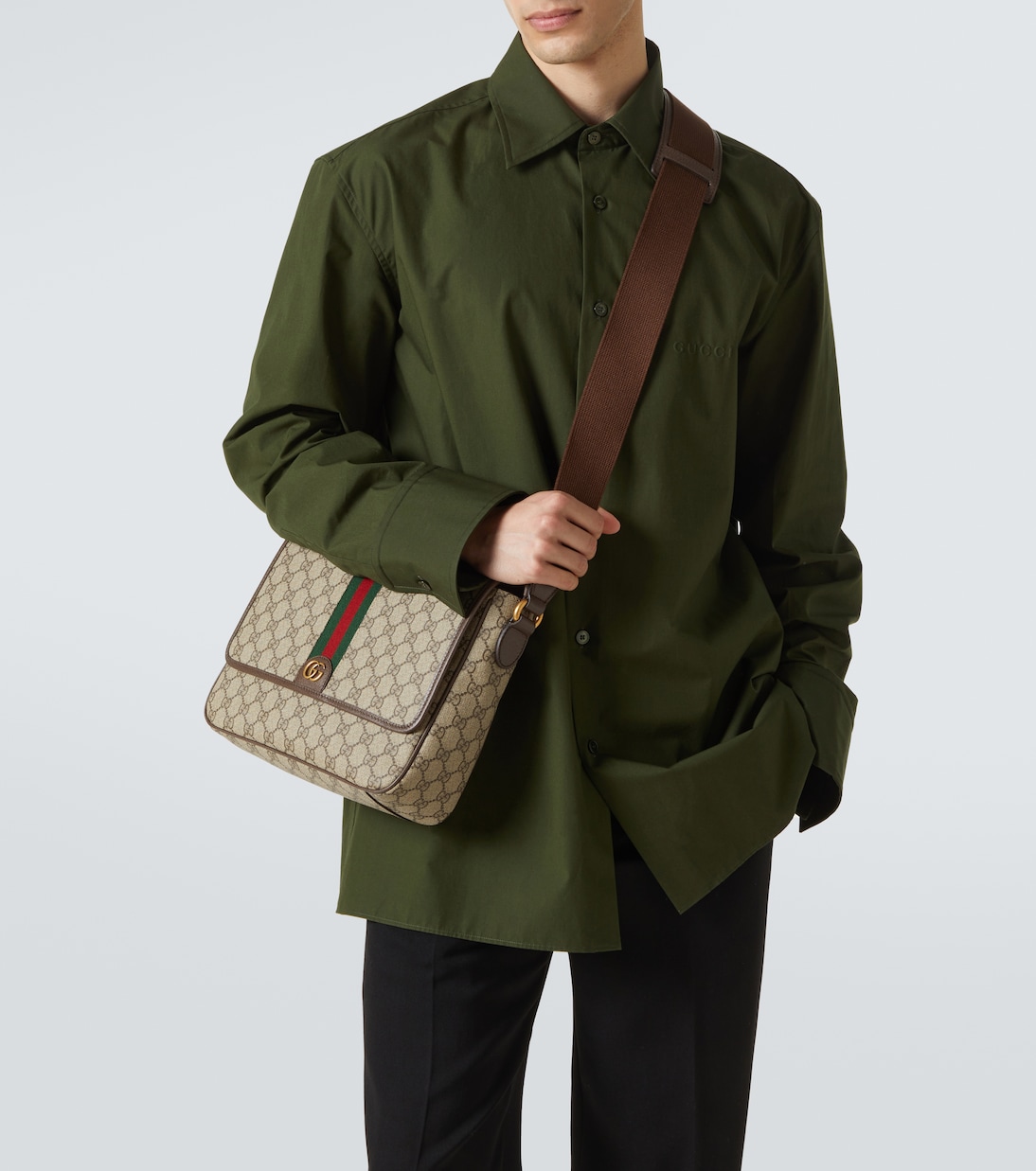 Borsa a tracolla Ophidia Medium in canvas GG | Gucci