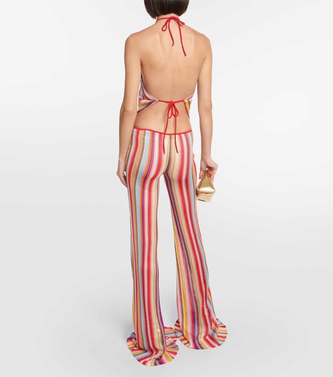 Pantalones flared de tiro bajo a rayas | Missoni Mare
