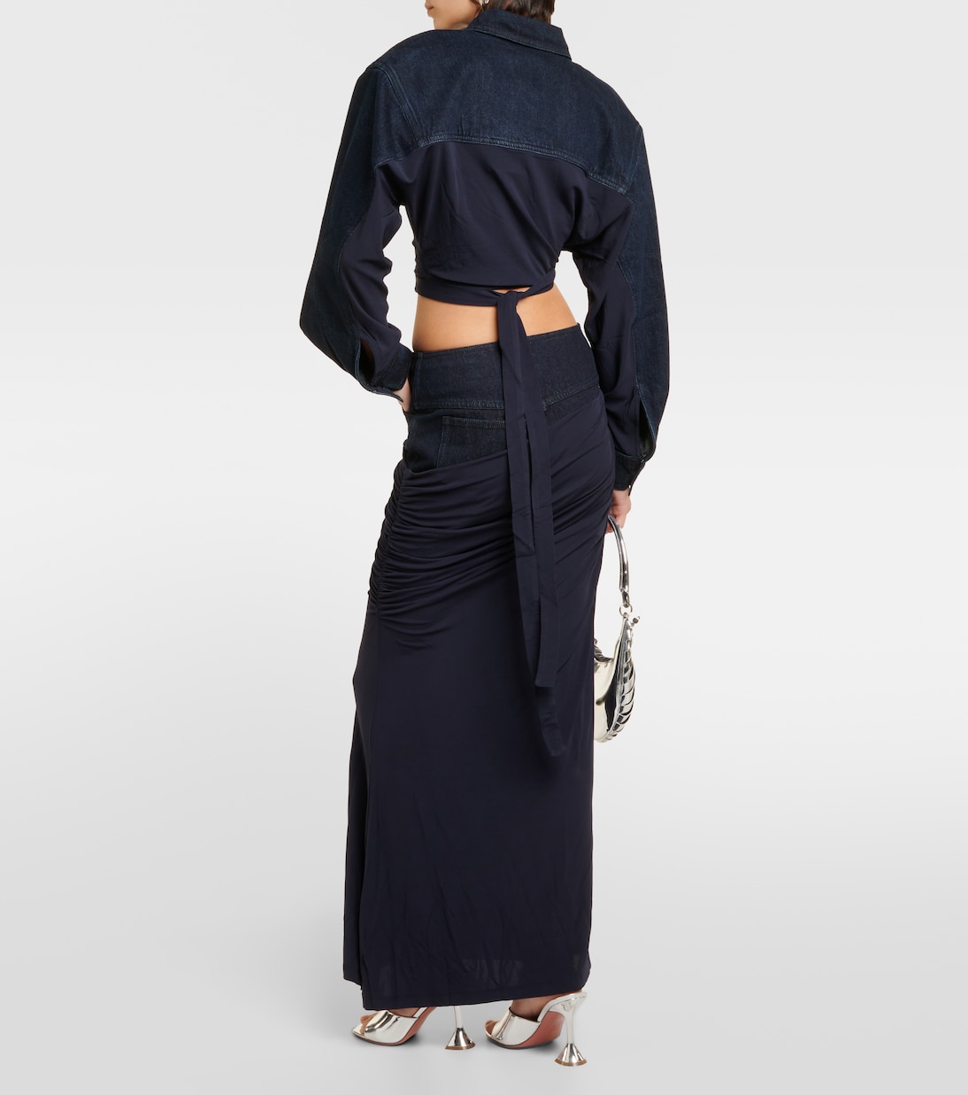 Jupe longue en denim | Christopher Esber