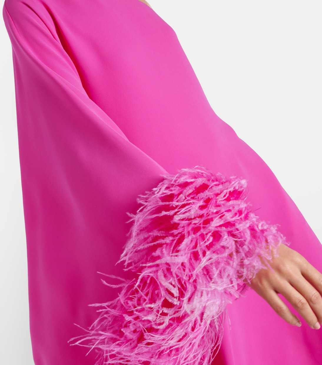 Cady Couture feather-trimmed silk gown | Valentino