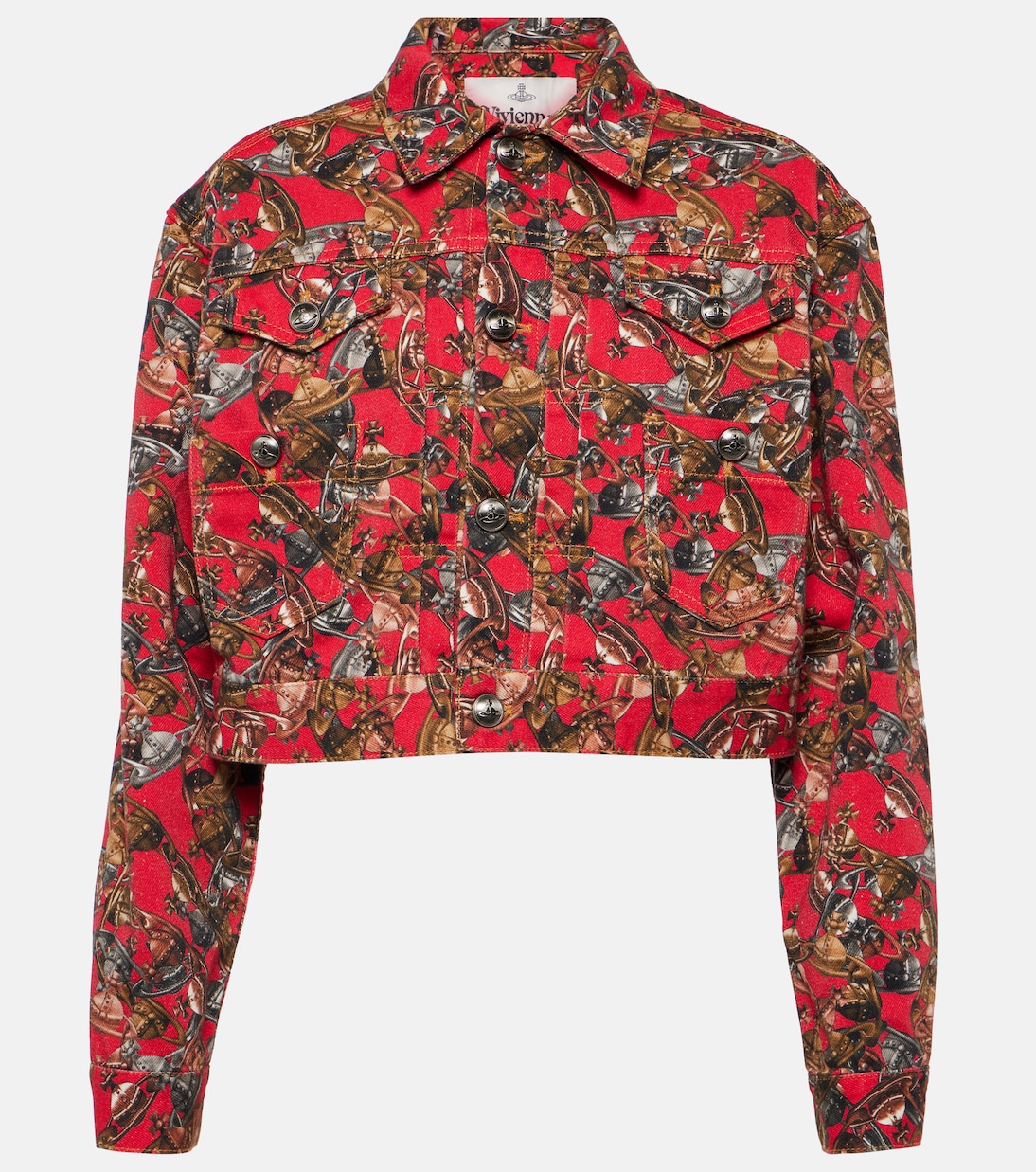 Veste raccourcie imprimée en jean | Vivienne Westwood