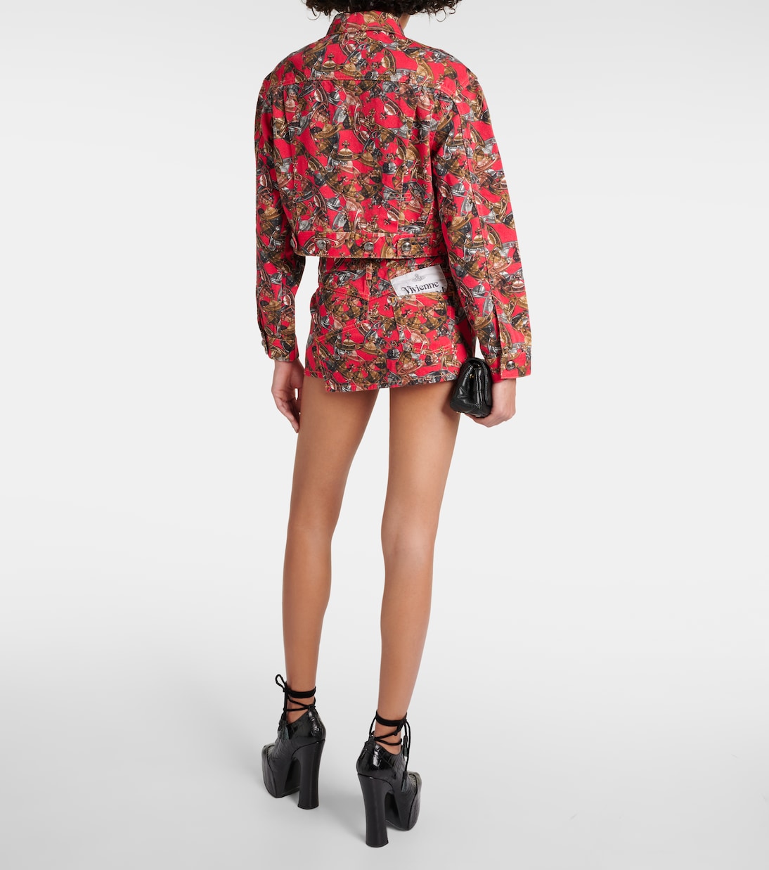 Veste raccourcie imprimée en jean | Vivienne Westwood