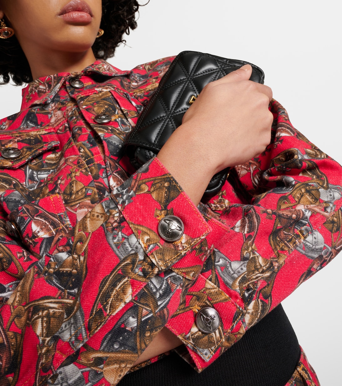 Veste raccourcie imprimée en jean | Vivienne Westwood