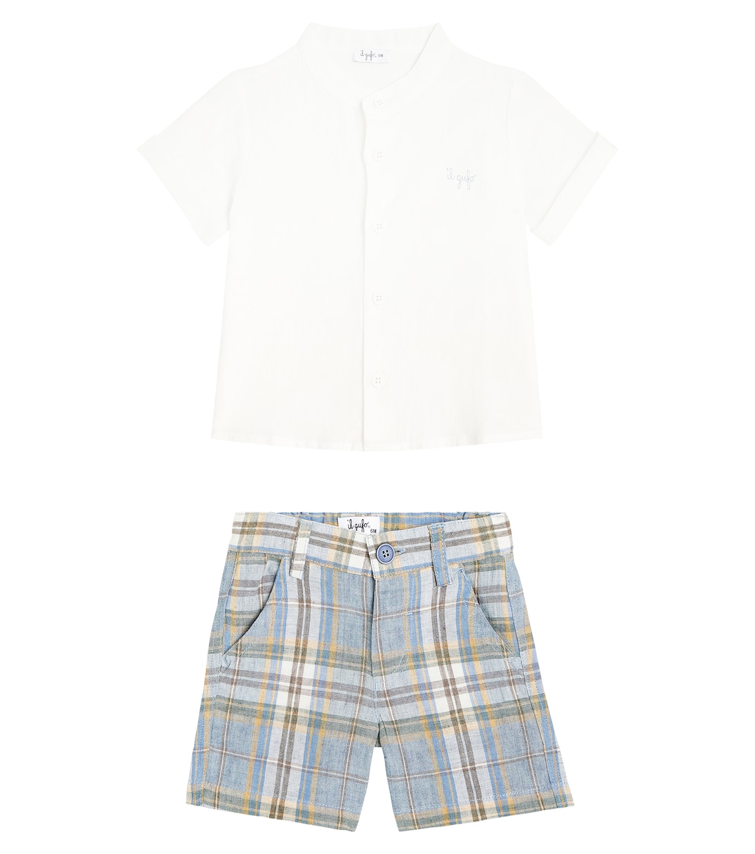 Bébé – Set chemise et short en lin | Il Gufo
