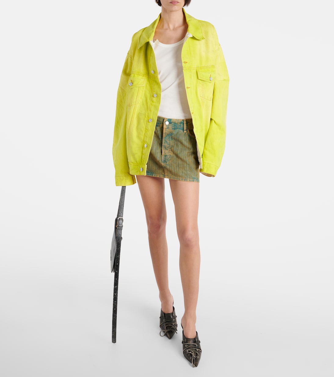 Minifalda de pana de algodón desteñida | Acne Studios