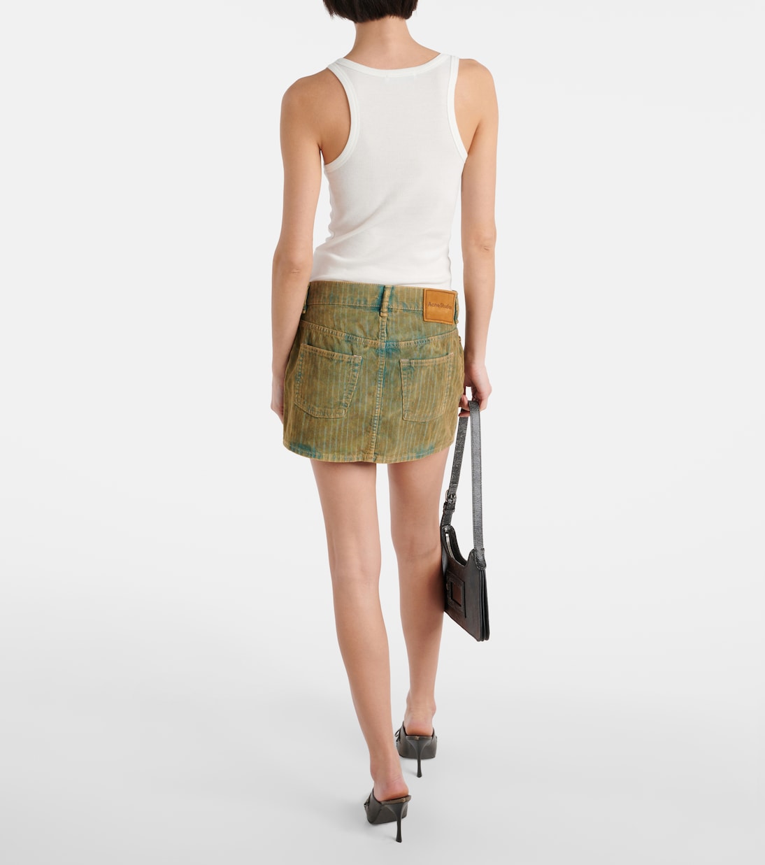 Minifalda de pana de algodón desteñida | Acne Studios