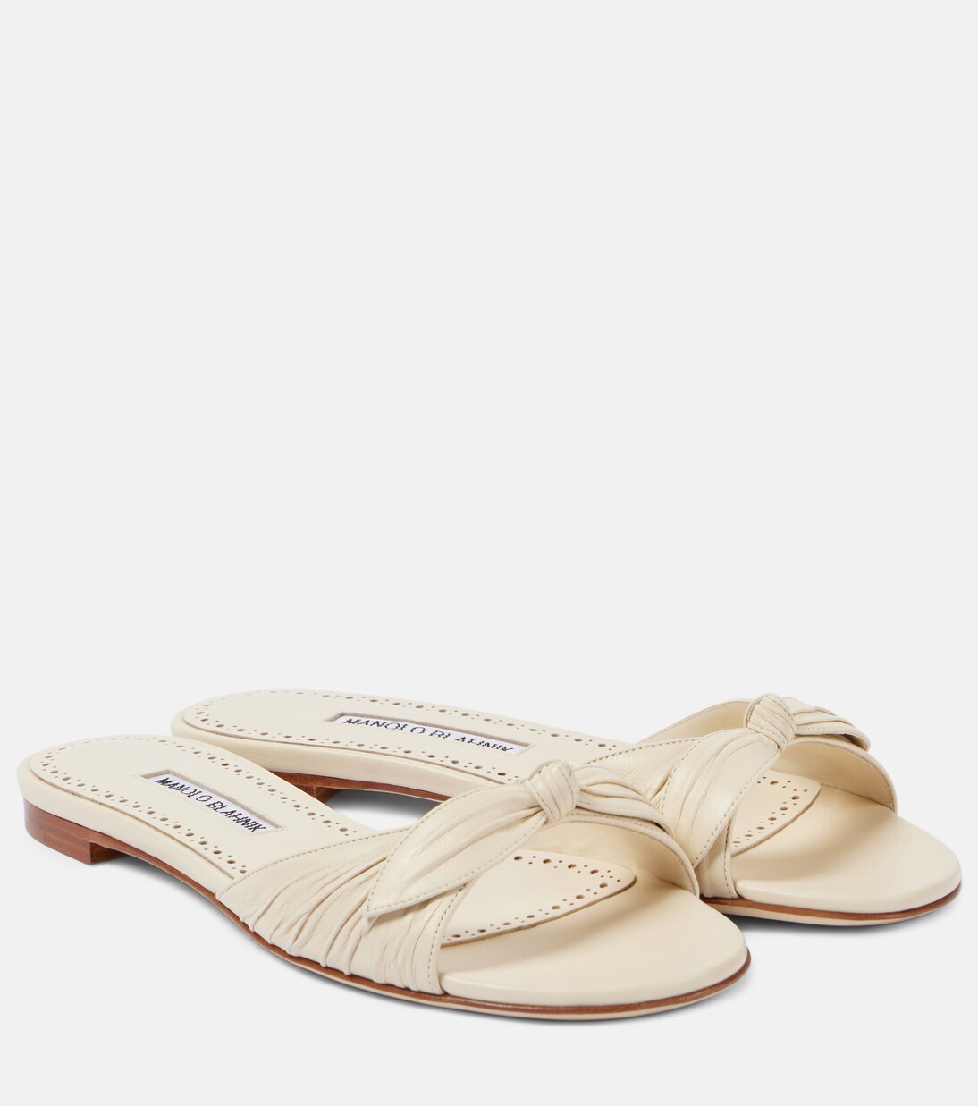 Pantoletten Lolloflat aus Leder | Manolo Blahnik
