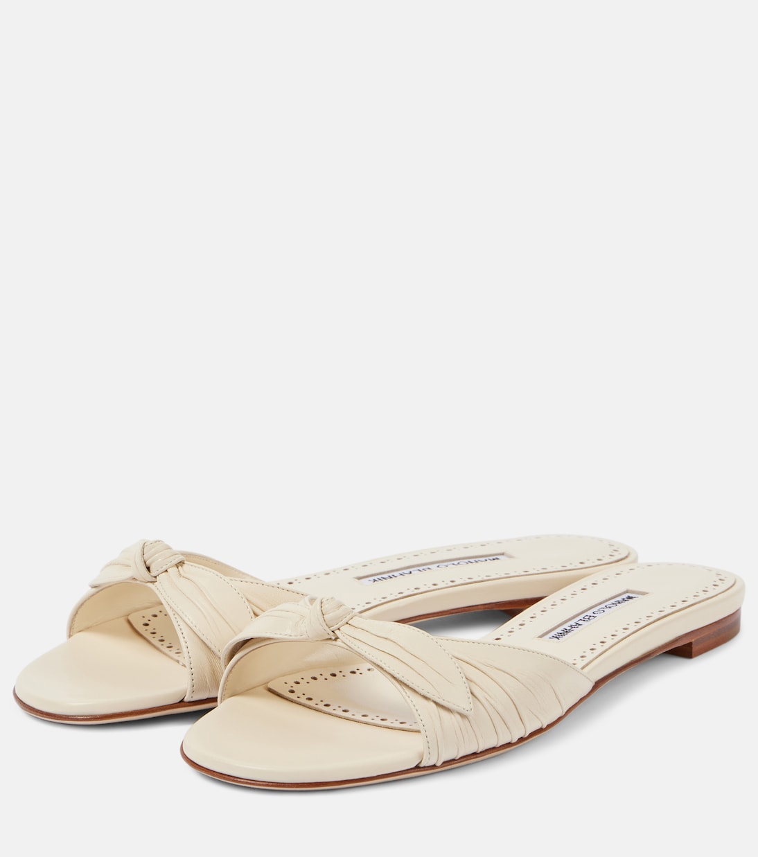 Pantoletten Lolloflat aus Leder | Manolo Blahnik