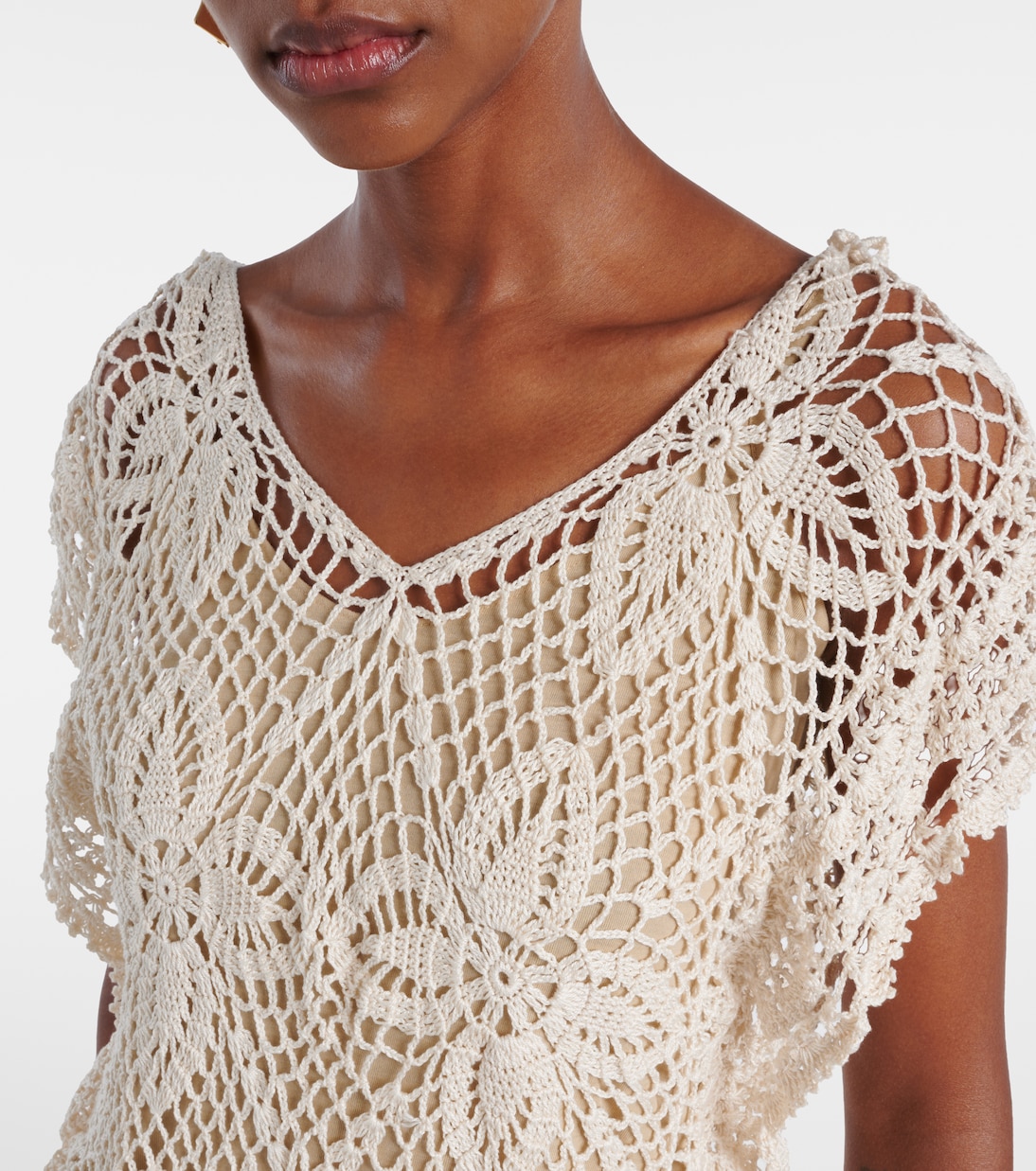 Vestido de playa en croché de algodón | Anna Kosturova