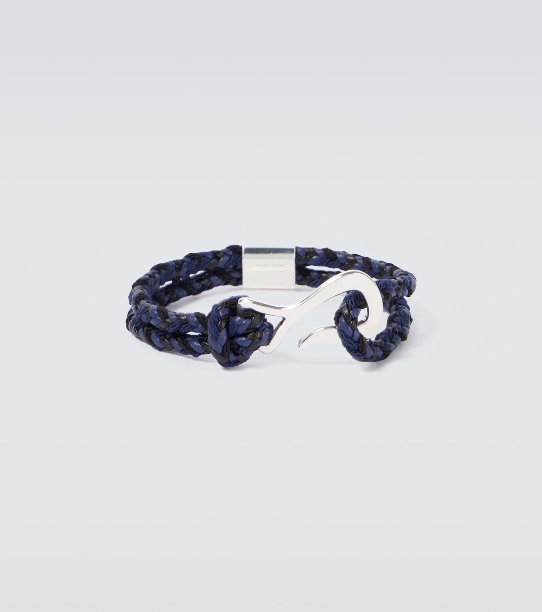 Sterling silver and leather bracelet in multicoloured - Bottega 