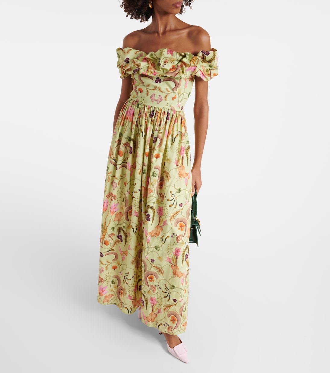 Maxikleid Espliego Habitat aus Baumwolle | Agua by Agua Bendita