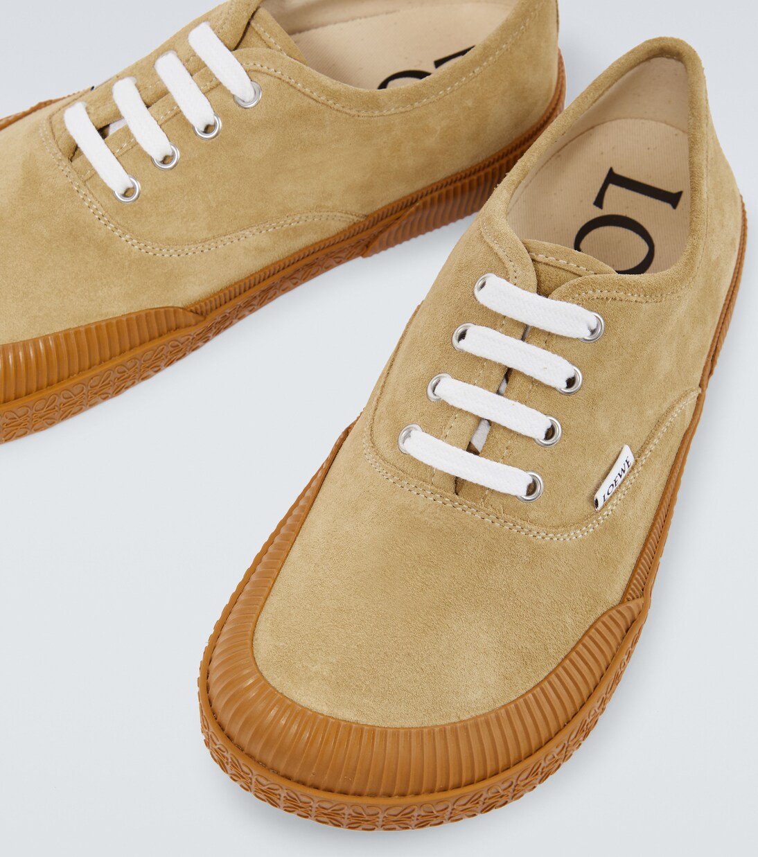 Gold suede shoes on sale