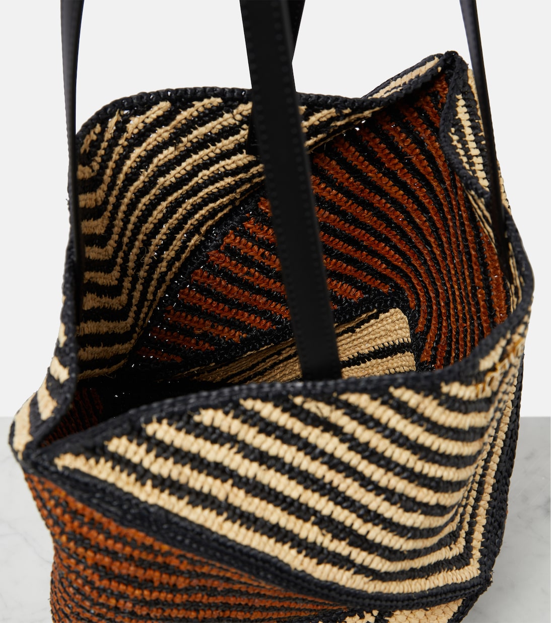 Cabas Paula’s Ibiza Puzzle Fold Medium en raphia | Loewe