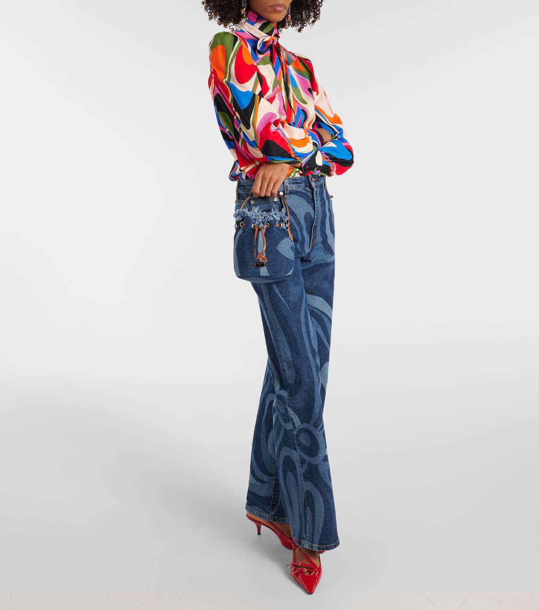 Secchiello Marmo Small in denim | Pucci