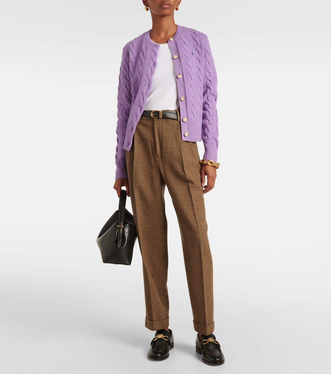 Cable-knit wool and cashmere cardigan | Polo Ralph Lauren