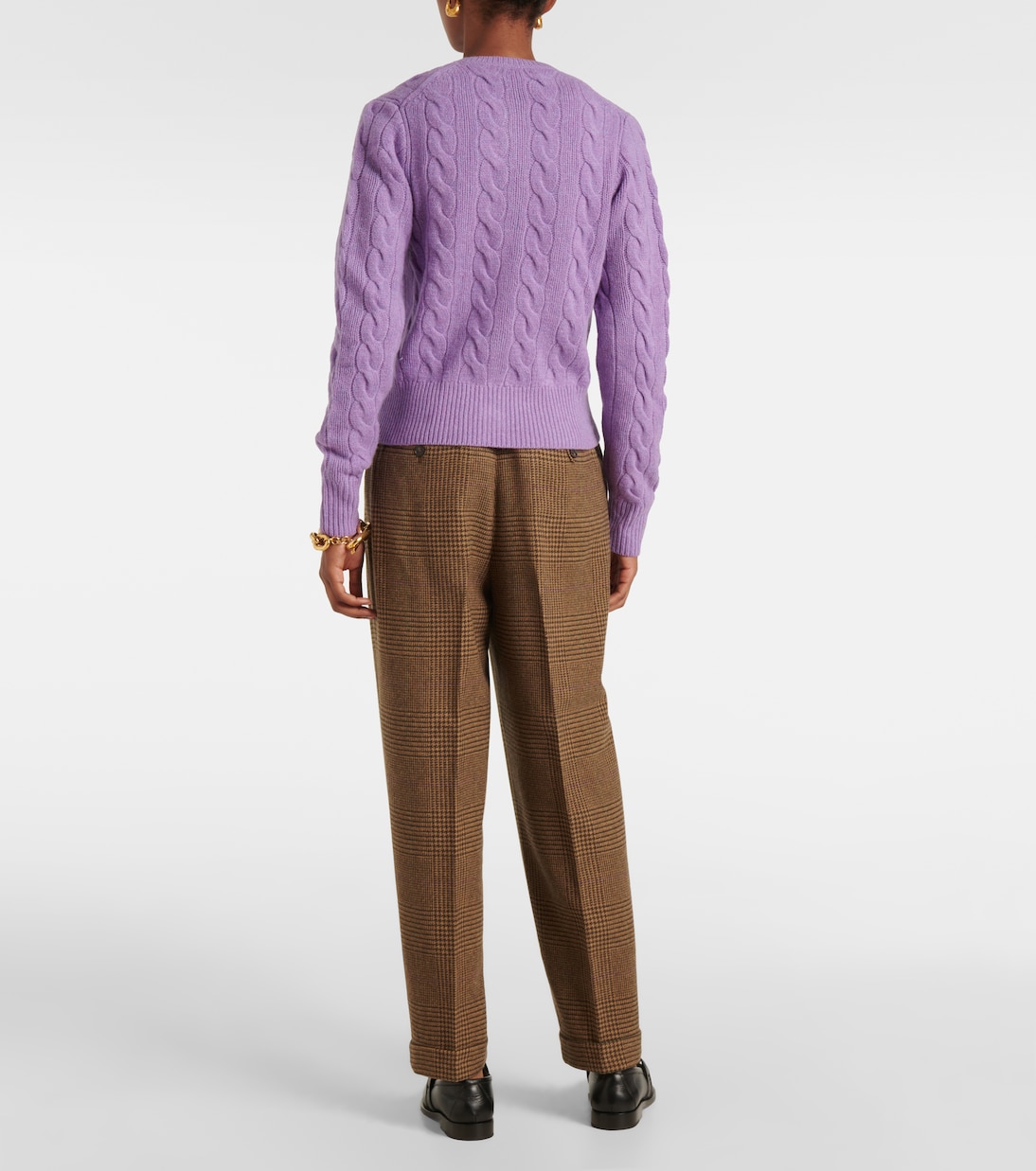 Cable-knit wool and cashmere cardigan | Polo Ralph Lauren