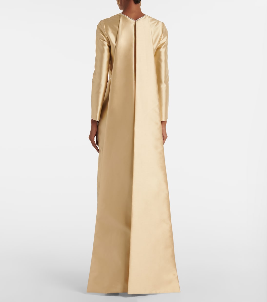 Robe longue Rosamund en satin à ornements | Markarian