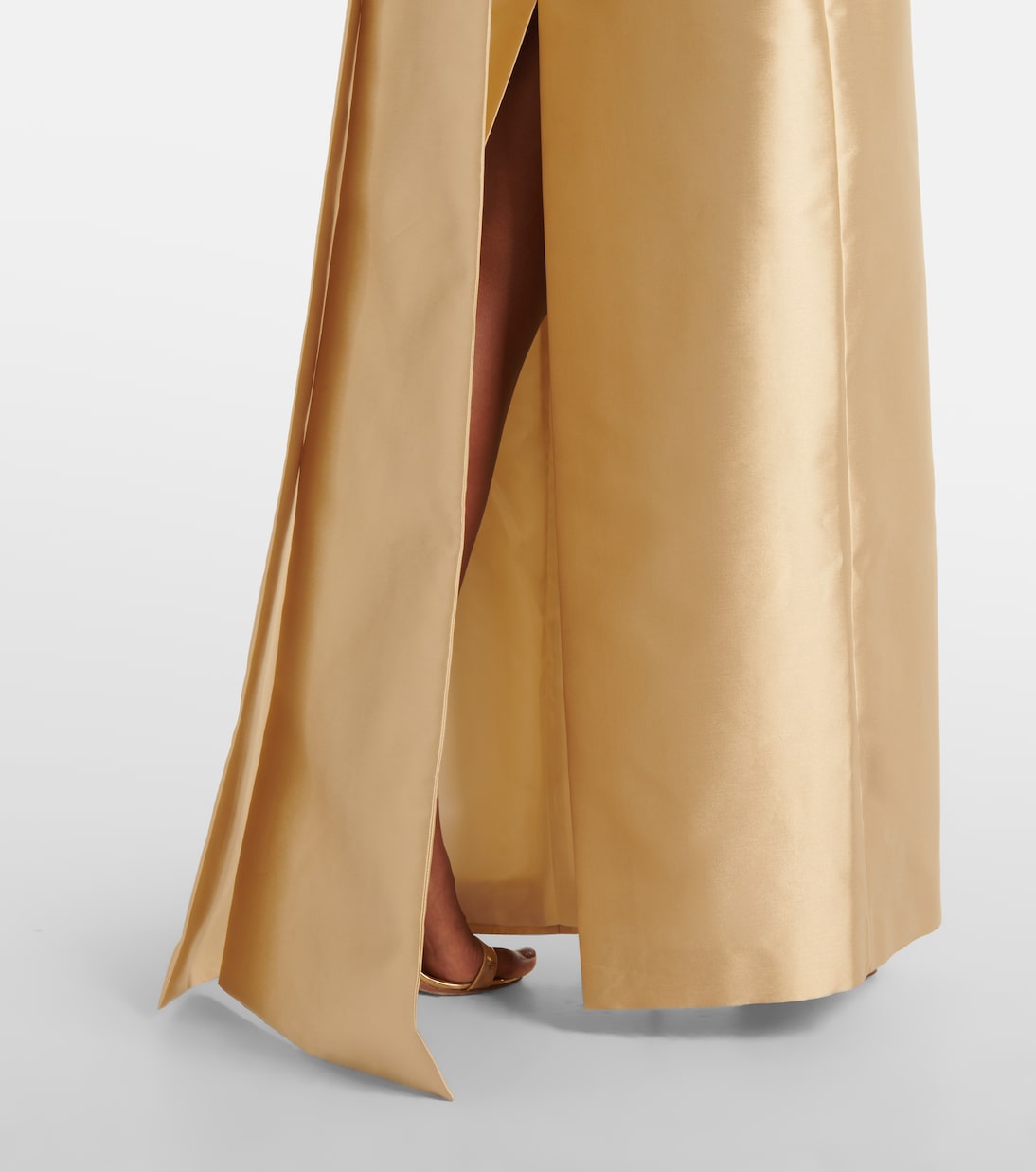 Robe longue Rosamund en satin à ornements | Markarian