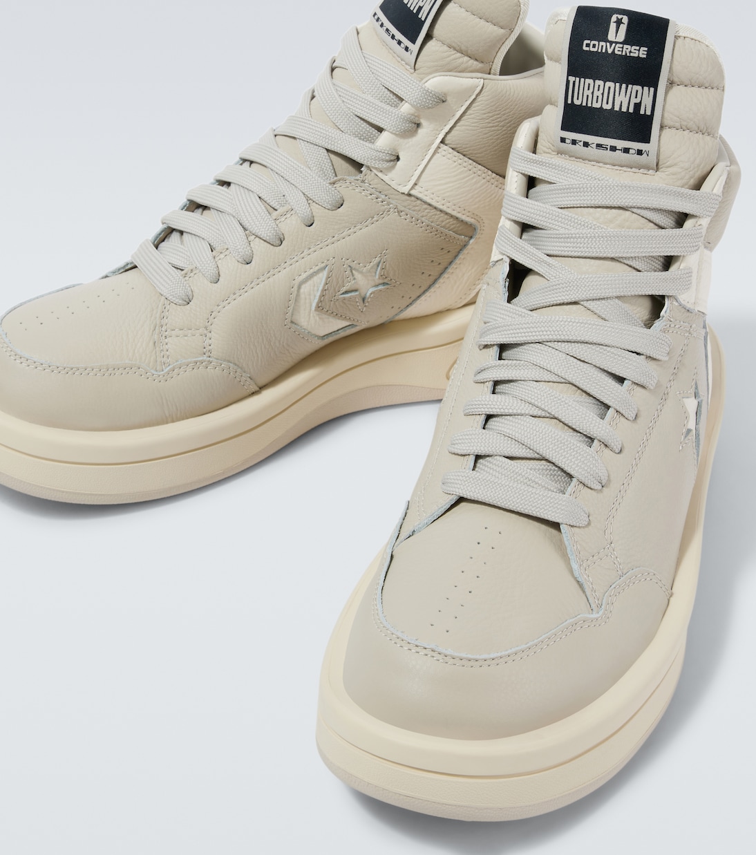 X Converse Sneakers Turbowpn aus Leder | DRKSHDW by Rick Owens